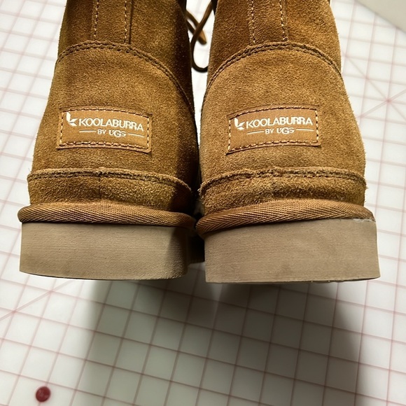 KOOLABURRA by UGG "Advay" Urban/Boho Chestnut Tan Suede Round Lace Up Boots 10 - Picture 11 of 16